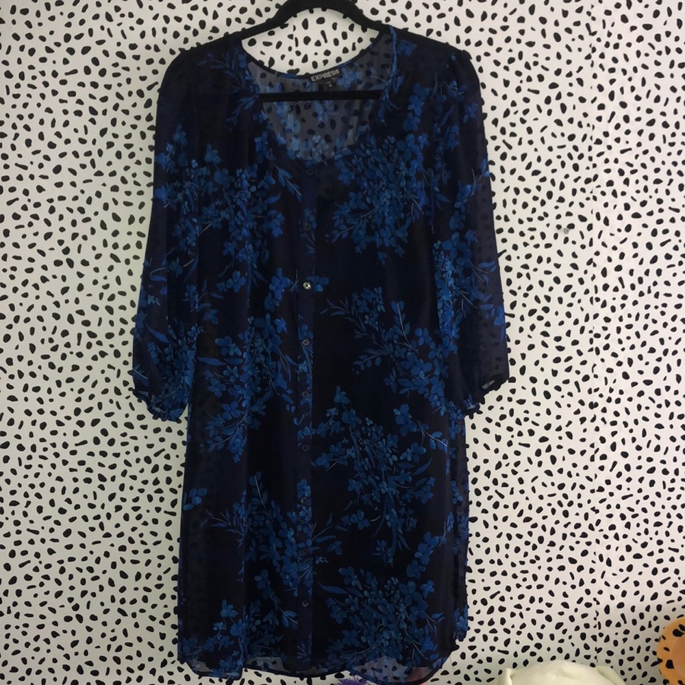 Blue floral express dress